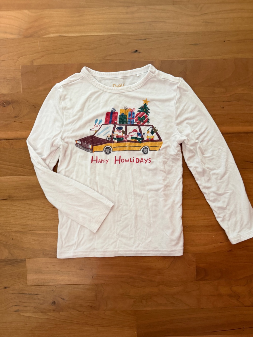Little Sleepies White 'Happy Howlidays' Long-Sleeve Pajama Top